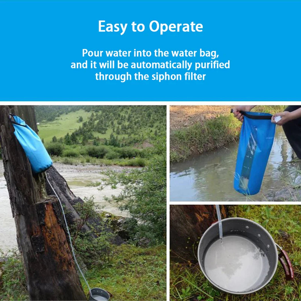 PureDropy Gravity Water Filter System | 10L Ultralight 0.01μm Outdoor Purifier