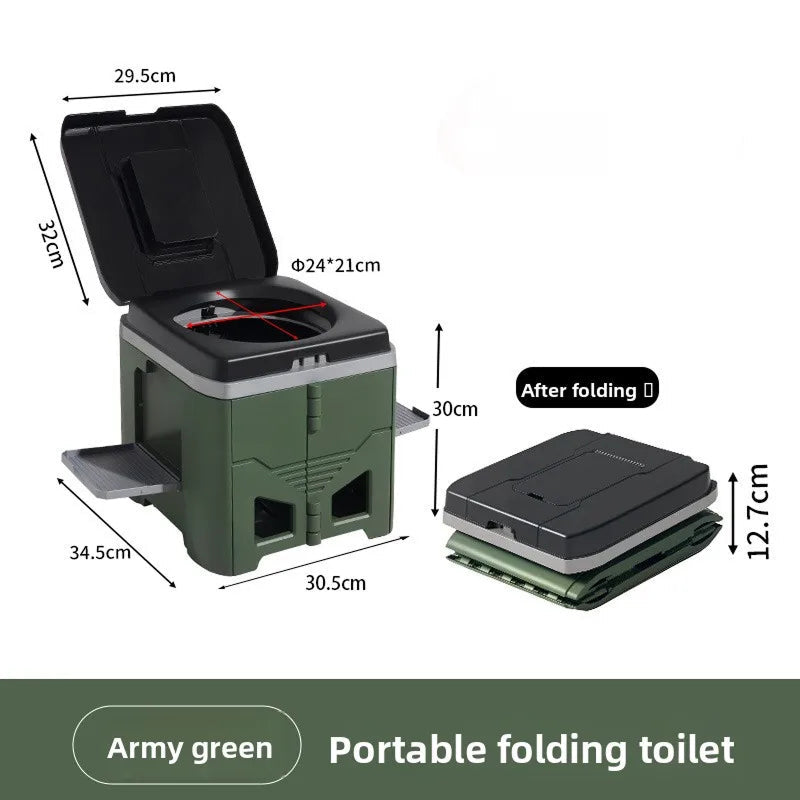 HushiPot Foldable Portable Camping Toilet For Outdoors UK