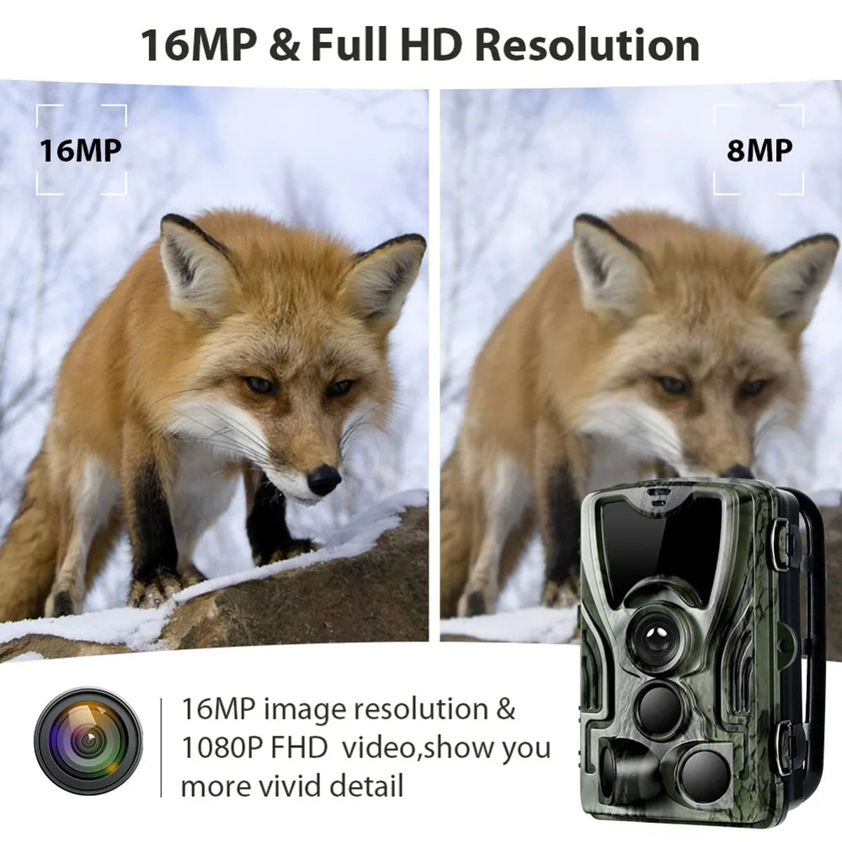 TrailyEye Night Vision Trail Camera 20MP 1080P HD