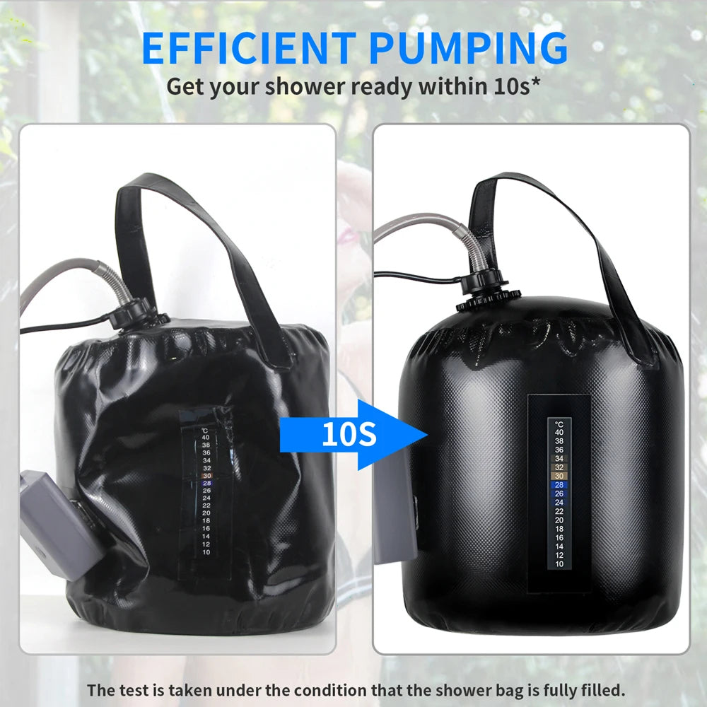 ClinyShowe Rechargeable Portable Shower for Camping and Pets