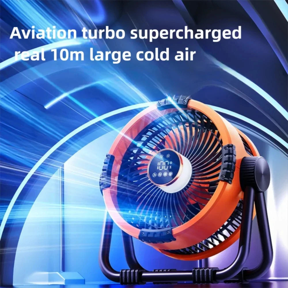 WyniDora Camping Fan with 10m Projection & Power Bank