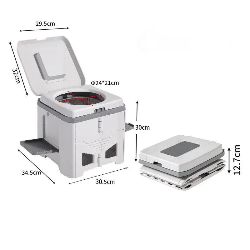 HushiPot Foldable Portable Camping Toilet For Outdoors UK