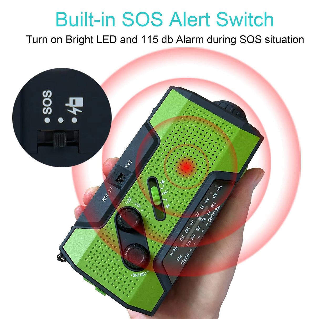 AlerSkyo 5-Way Powered Emergency NOAA Weather Radio for UK