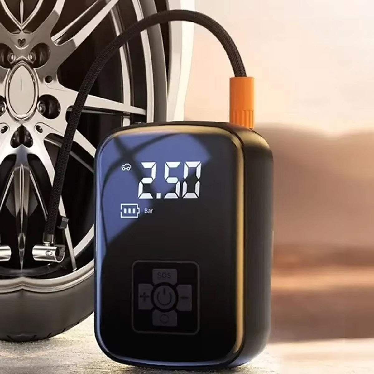 BlitzoPum Portable Dual-Pump Tyre Inflator for Cars and Bikes UK