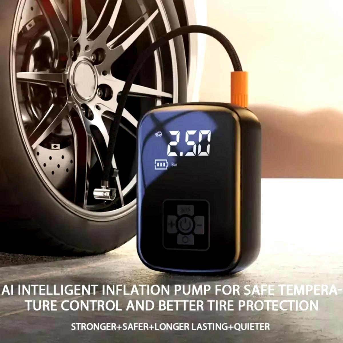 BlitzoPum Portable Dual-Pump Tyre Inflator for Cars and Bikes UK