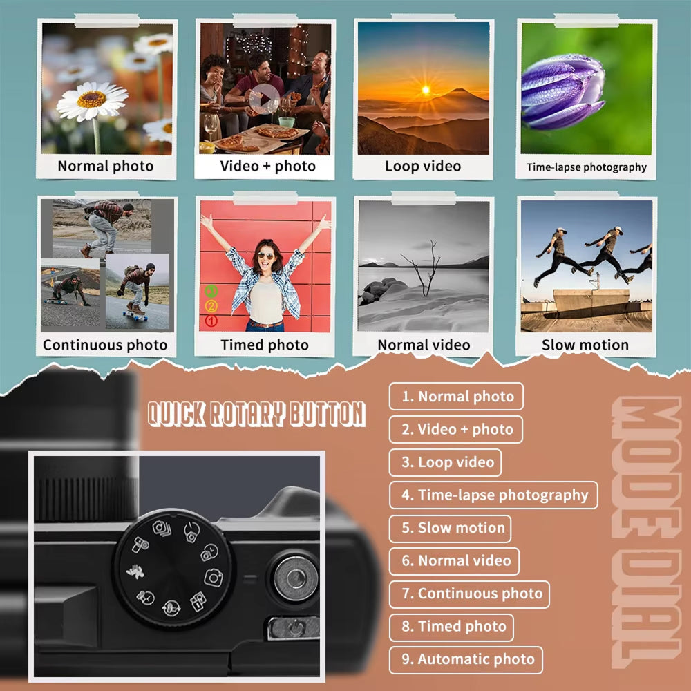 ClikTric 4K Vlogging Camera with 180 Flip Screen & WiFi
