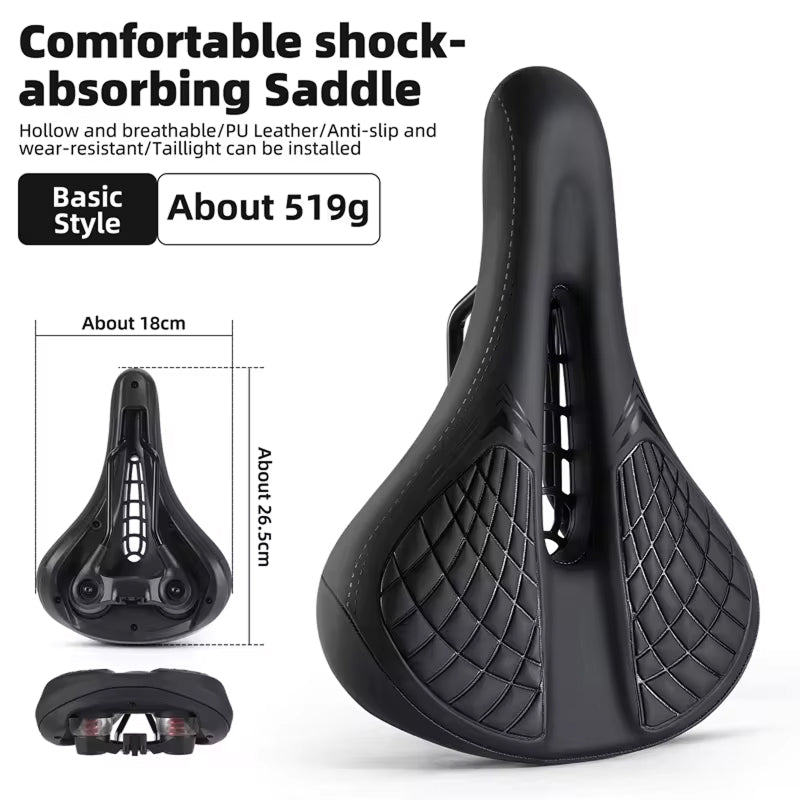 CushiCycle Mountain Bike Saddle | Ergonomic Shock-Absorbing Bicycle Seat