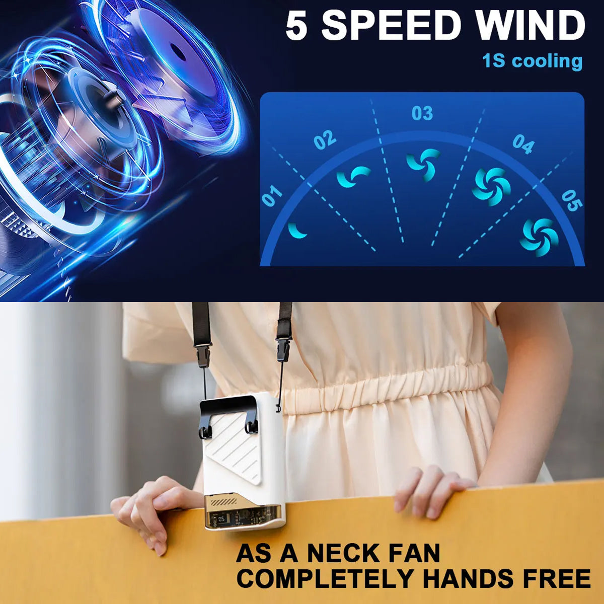 CycloFani Hands-Free Portable Waist Fan for Cooling