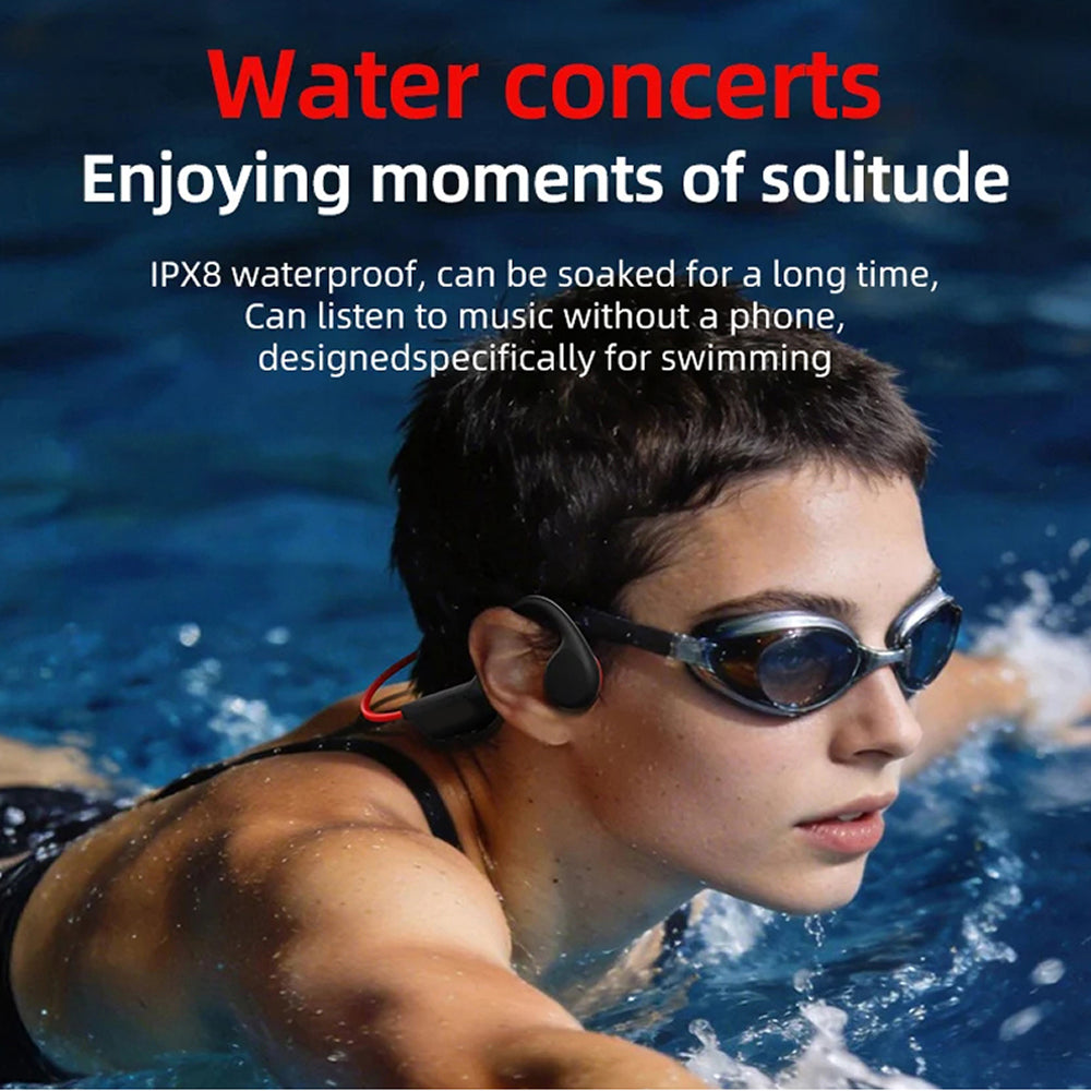 DeepWavix IPX8 Bone Conduction Swimming Headphones UK