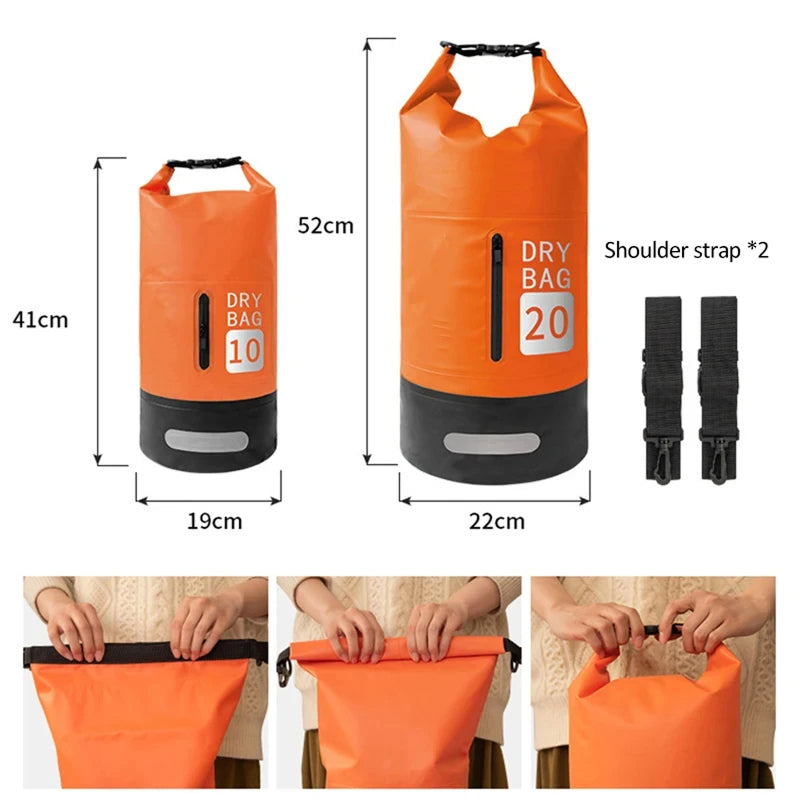 WaveeBack Roll Dry Bag | Waterproof Swimming Backpack