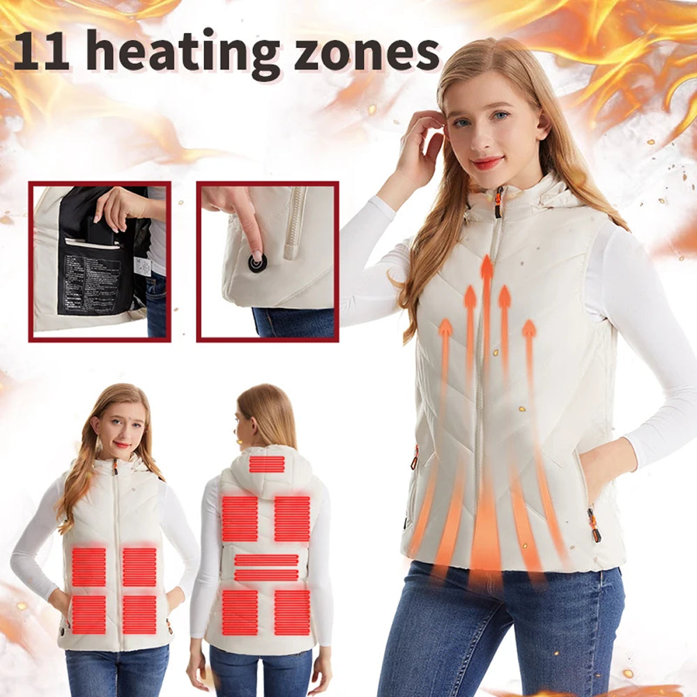 EmbeRinex Heated Vest for Women | 11-Zone USB Thermal Gilet UK