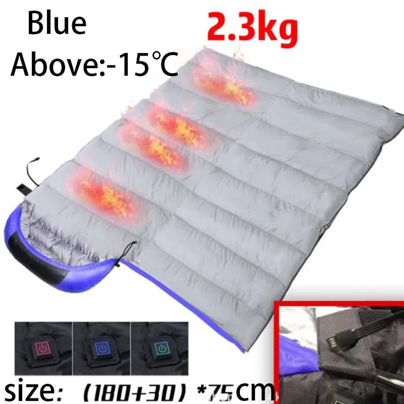 EmberLinie USB Heated Sleeping Bag with 4 Warmth Zones