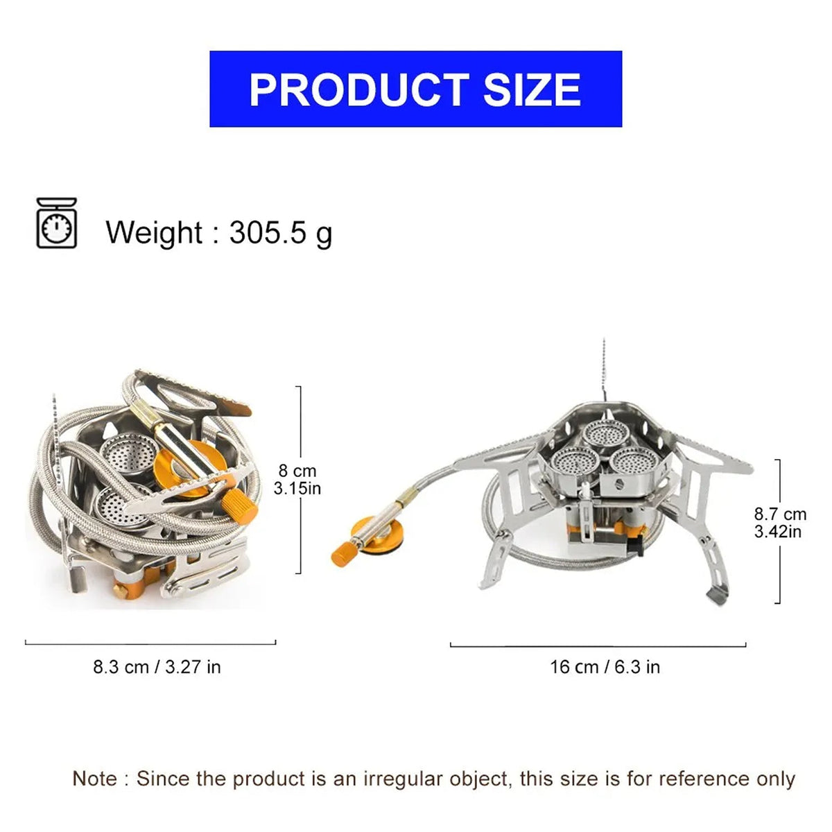EmberLixx 6800W Gas Camping Stove | Fast-Boil Compact Outdoor Burner UK