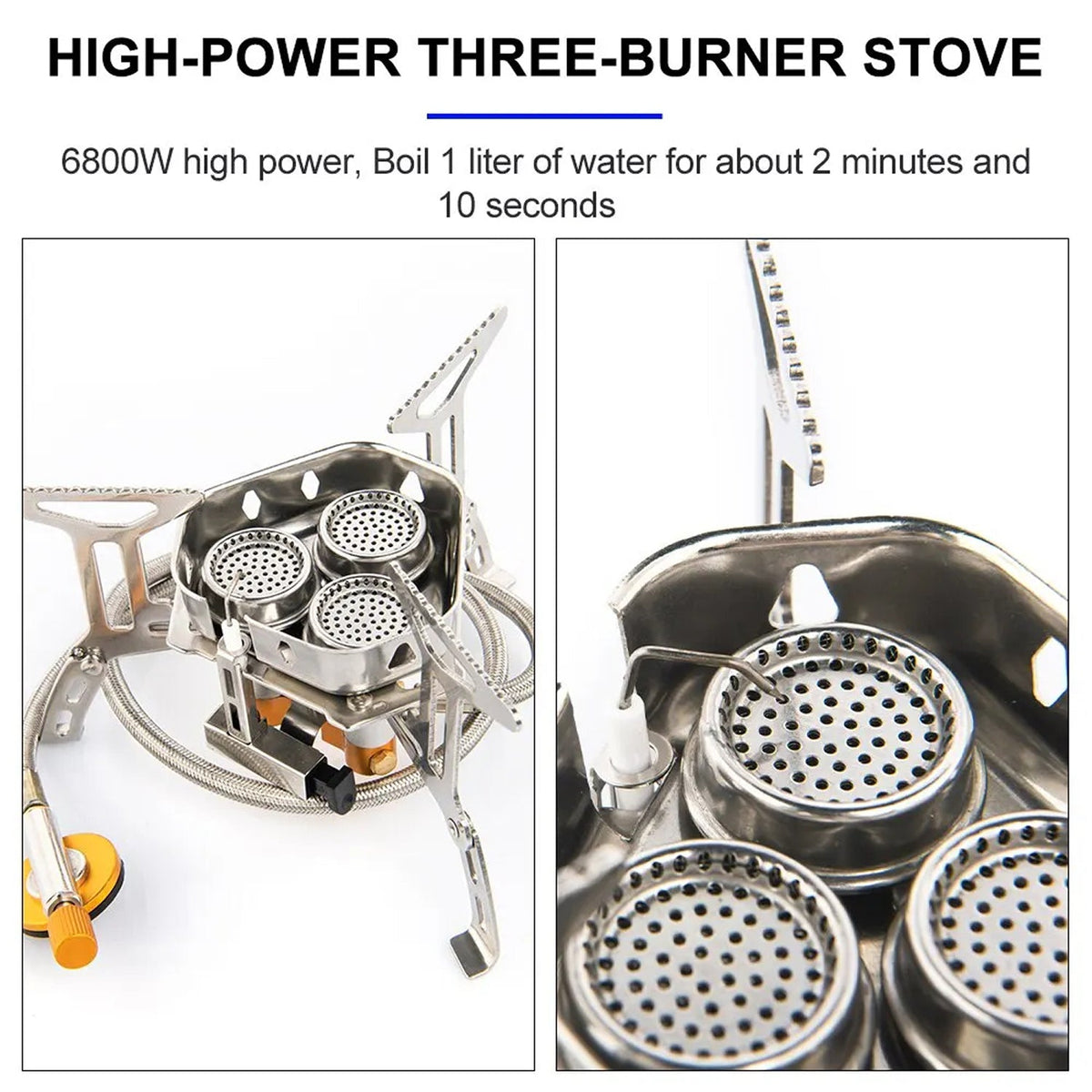 EmberLixx 6800W Gas Camping Stove | Fast-Boil Compact Outdoor Burner UK
