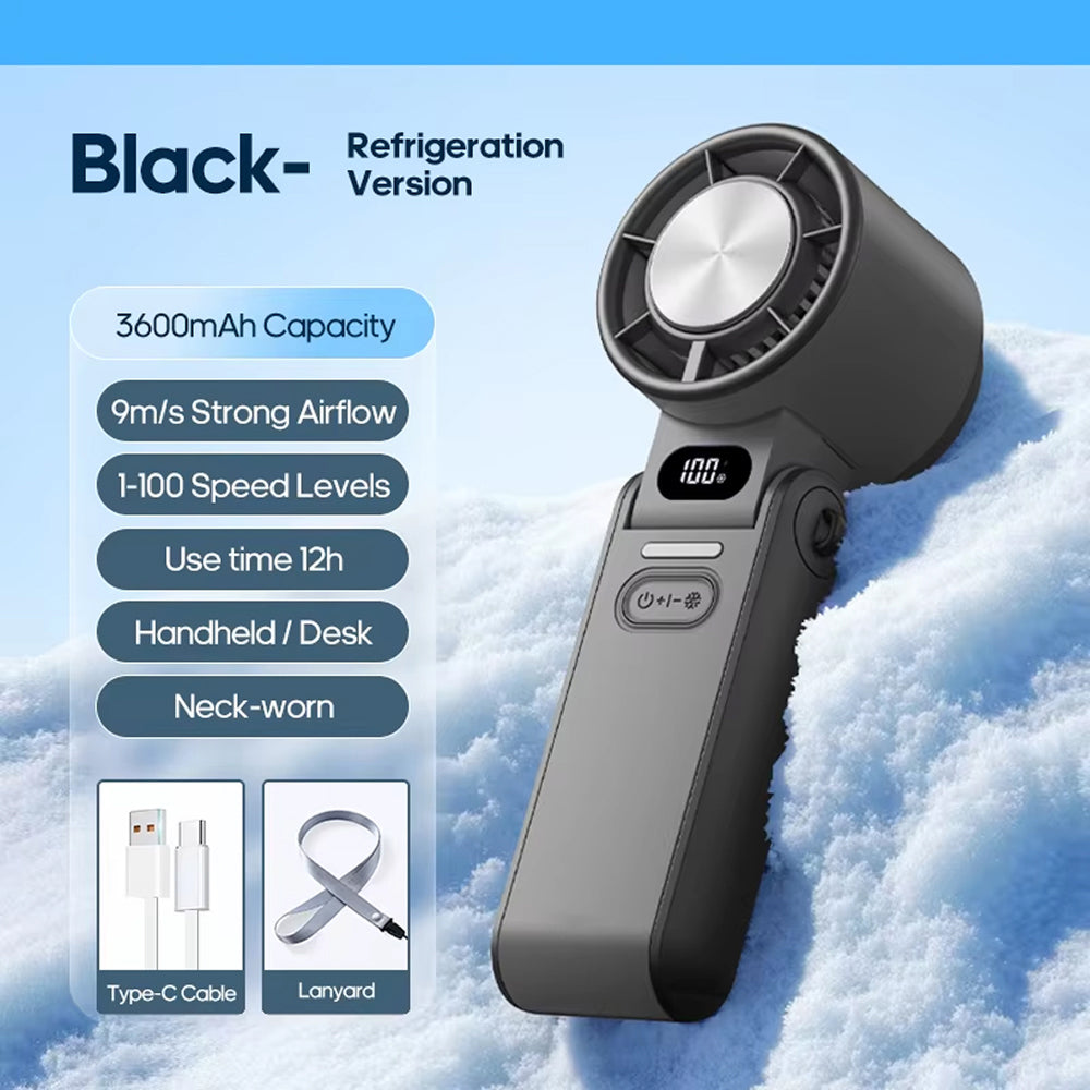 FrostoeByte Handheld Turbo Fan with Semiconductor Cooling