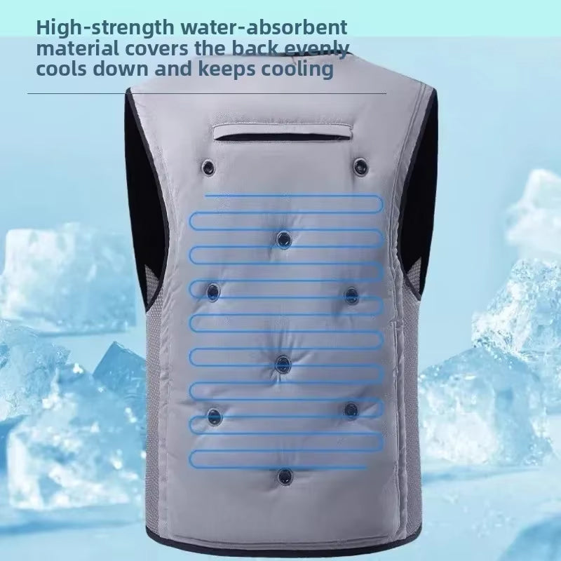 Frozakes evaporative cooling ice vest for UK outdoor work