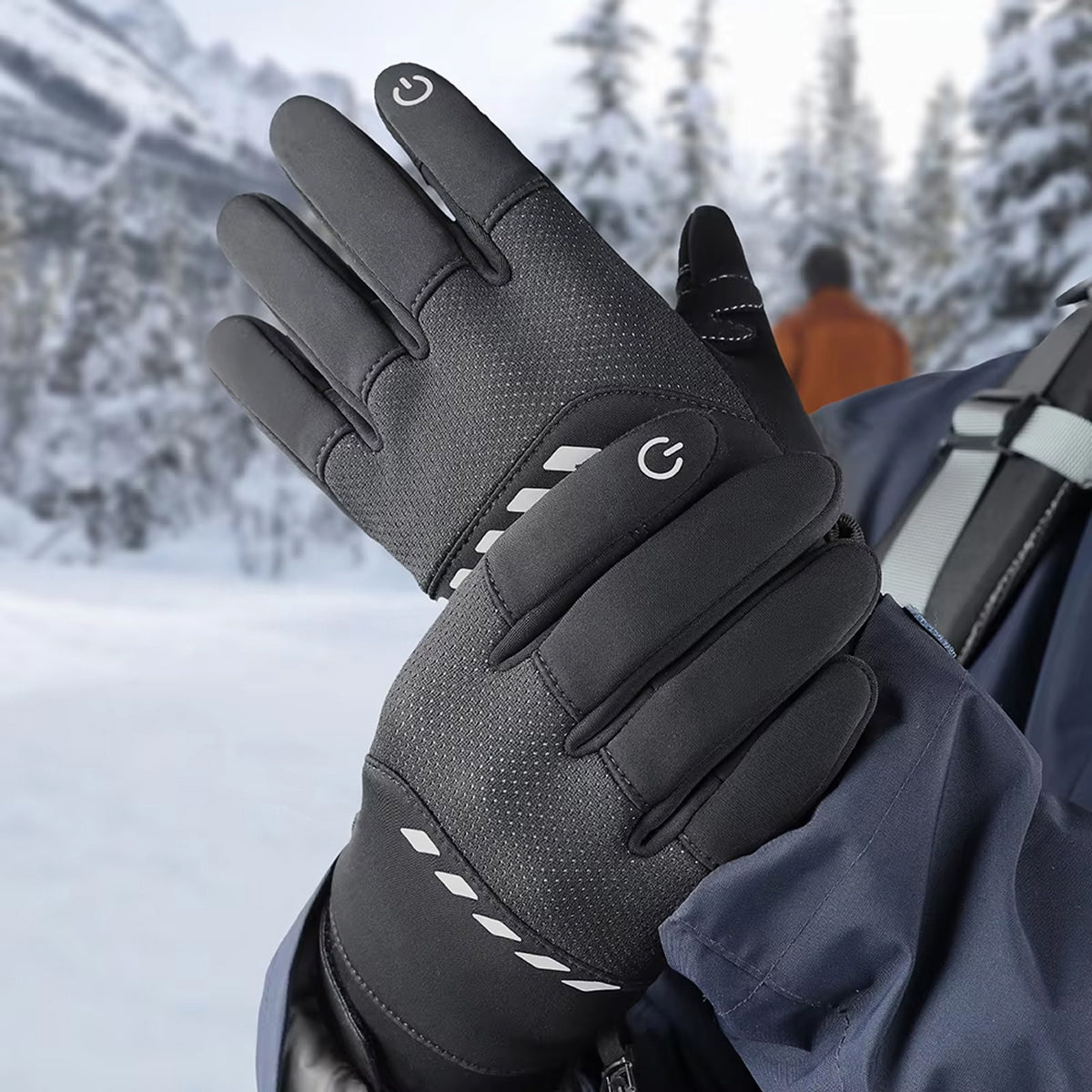 GlovyClik Thermal Gloves With Touchscreen Fingers | Water-Repellent Winter Grip
