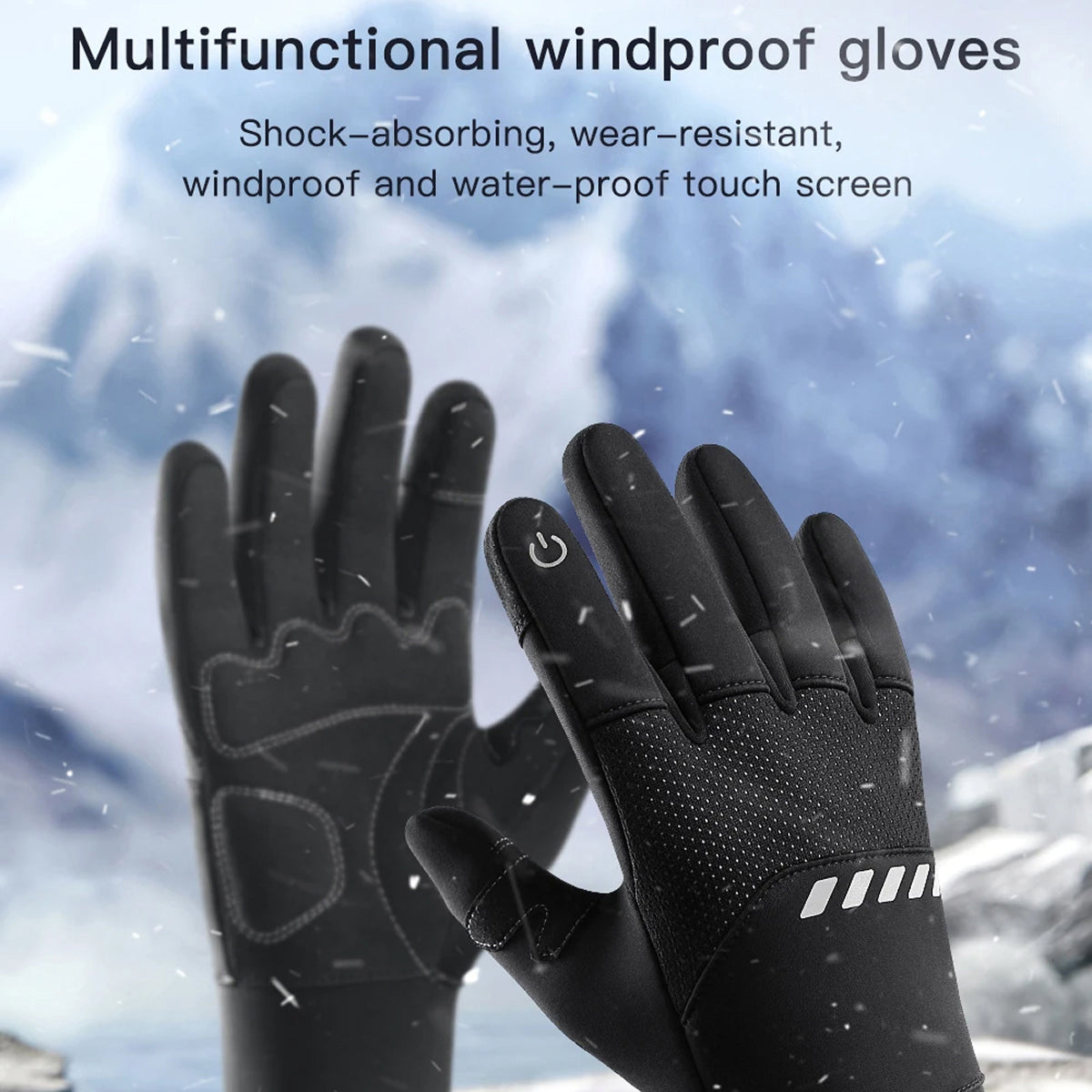 GlovyClik Thermal Gloves With Touchscreen Fingers | Water-Repellent Winter Grip