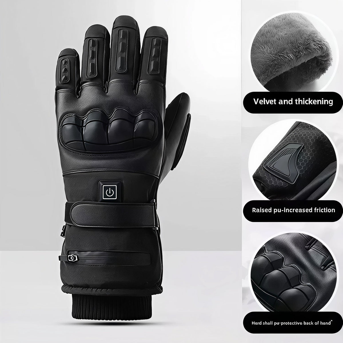 HeateRider Heated Motorcycle & Cycling Gloves for Winter