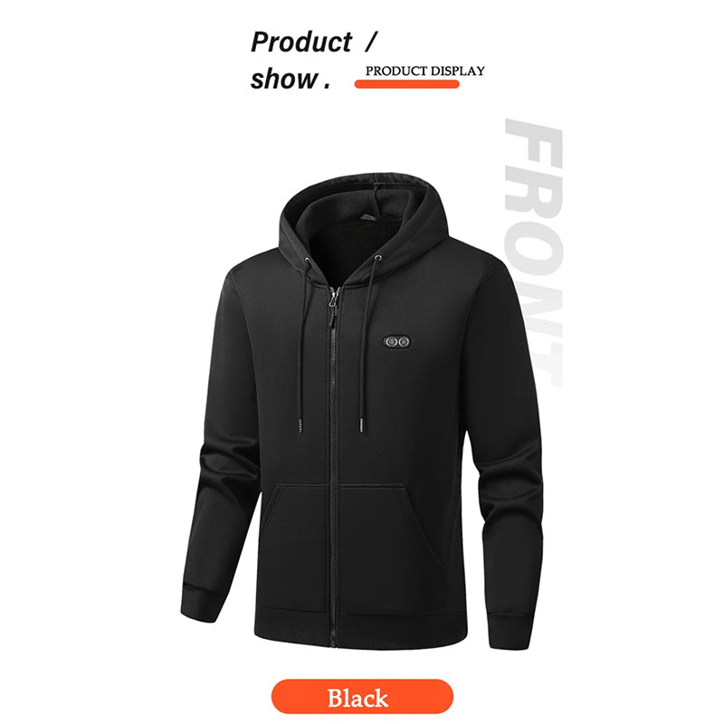 HoodyCoze 17-Zone Heated Hoodie | Dual Control Winter Warmth
