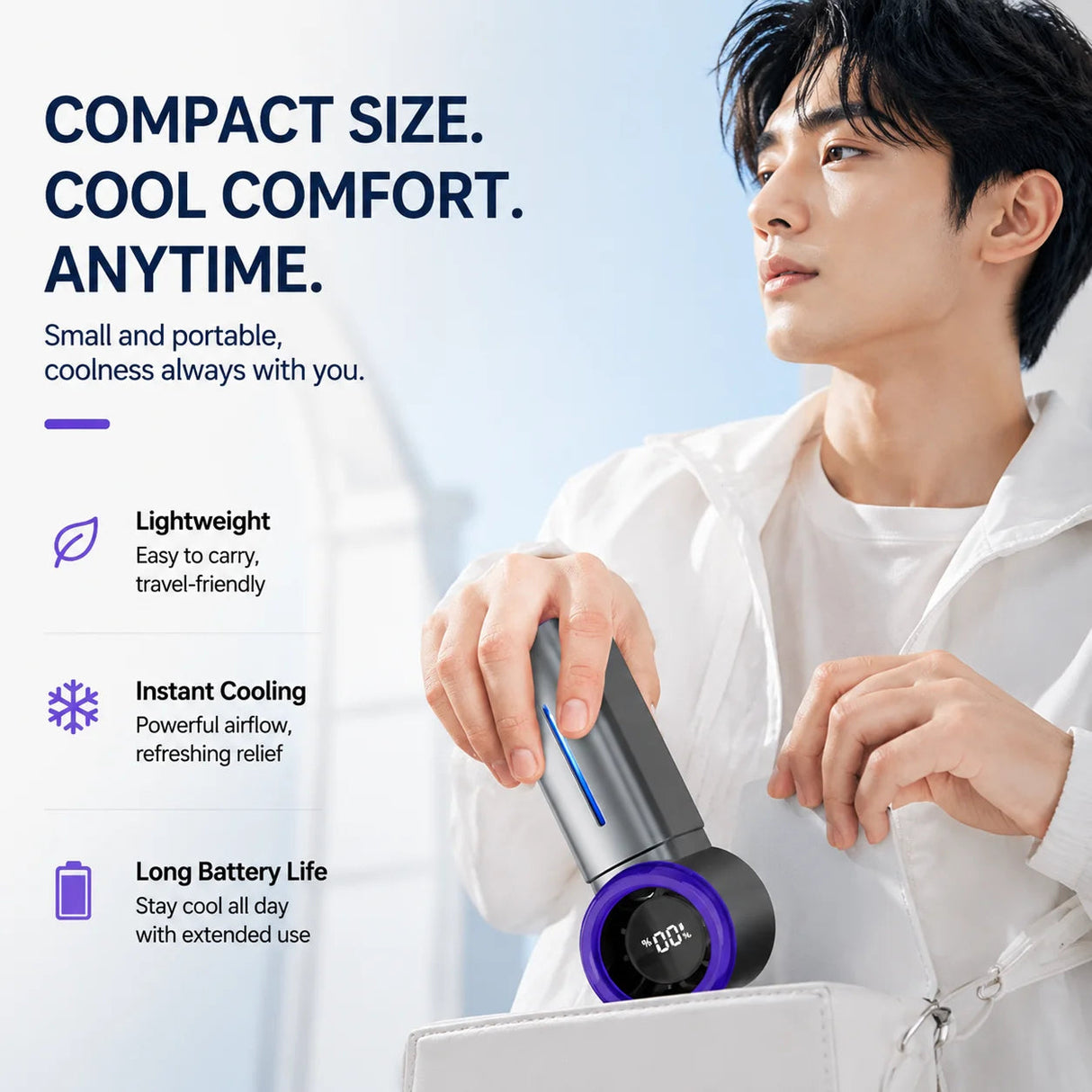 MistsyGo Portable Misting Fan with 199 Speeds