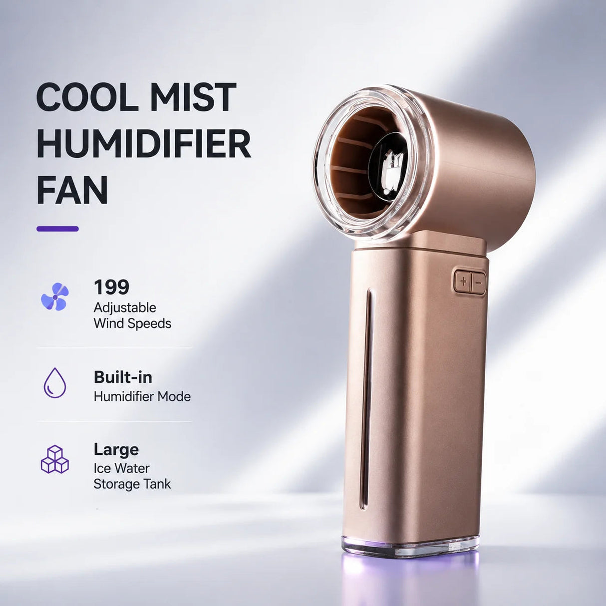 MistsyGo Portable Misting Fan with 199 Speeds