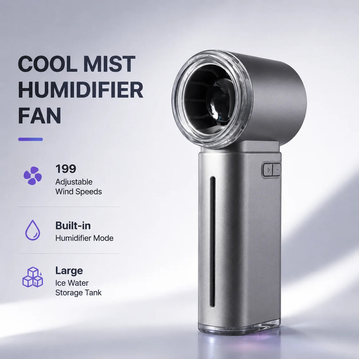 MistsyGo Portable Misting Fan with 199 Speeds
