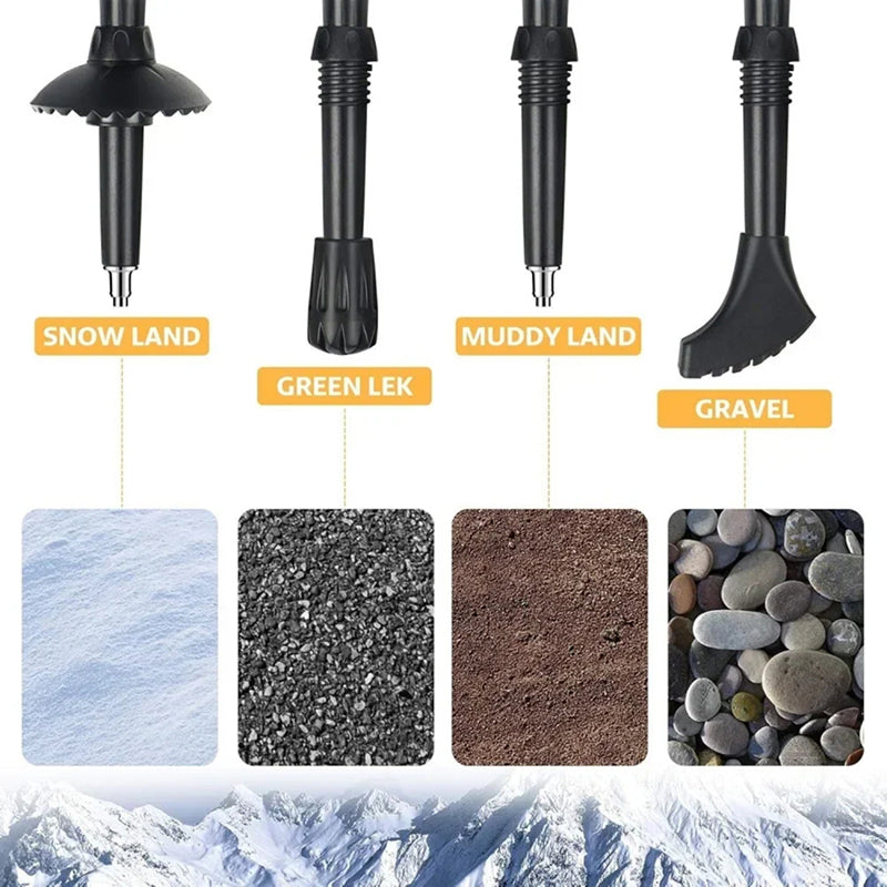 NordVaxi Folding Nordic Walking Poles for Hiking & Trekking