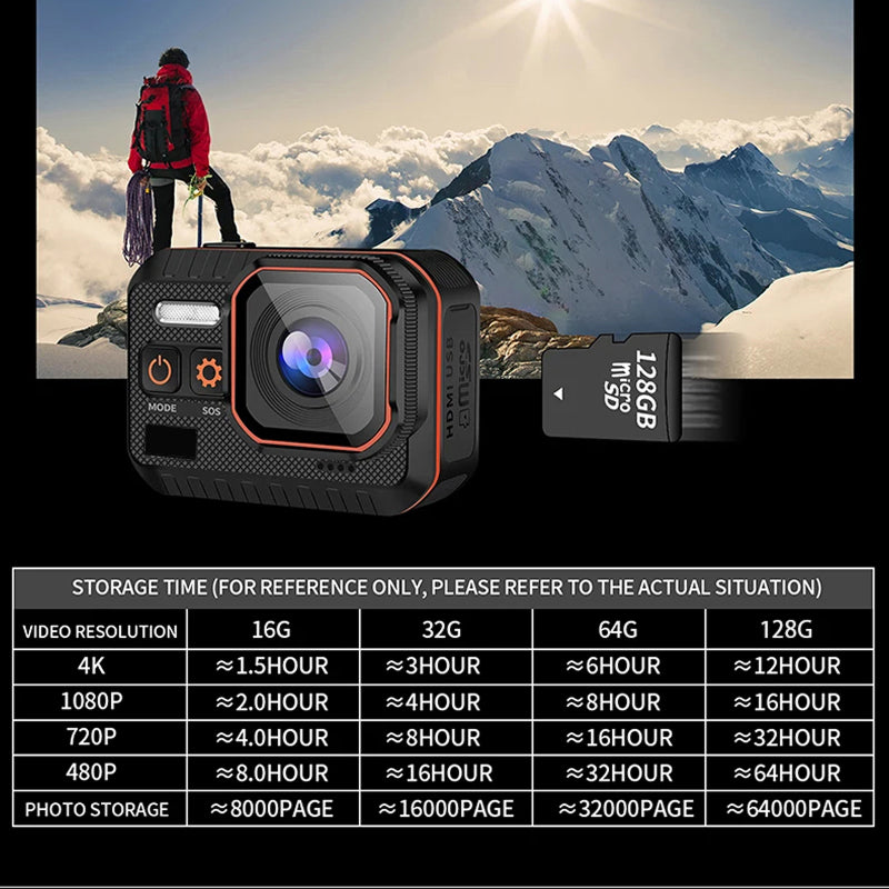 ReefiSnap 4K 60FPS Waterproof Action Camera