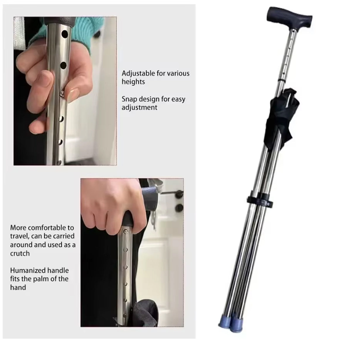 Restixi 2-in-1 Folding Walking Stick Seat for Mobility