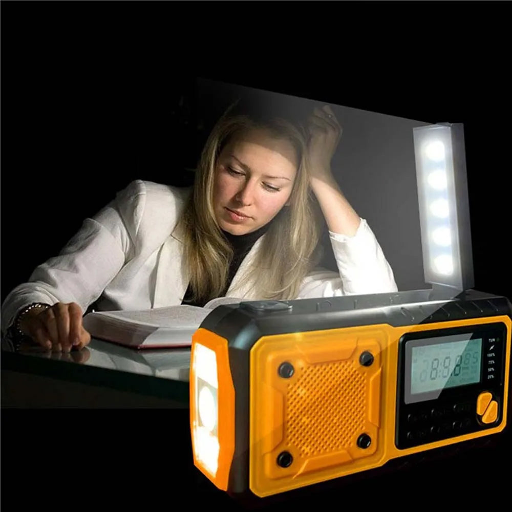 SafeNetto Hand Crank Radio | Emergency Weather Radio & Power Bank