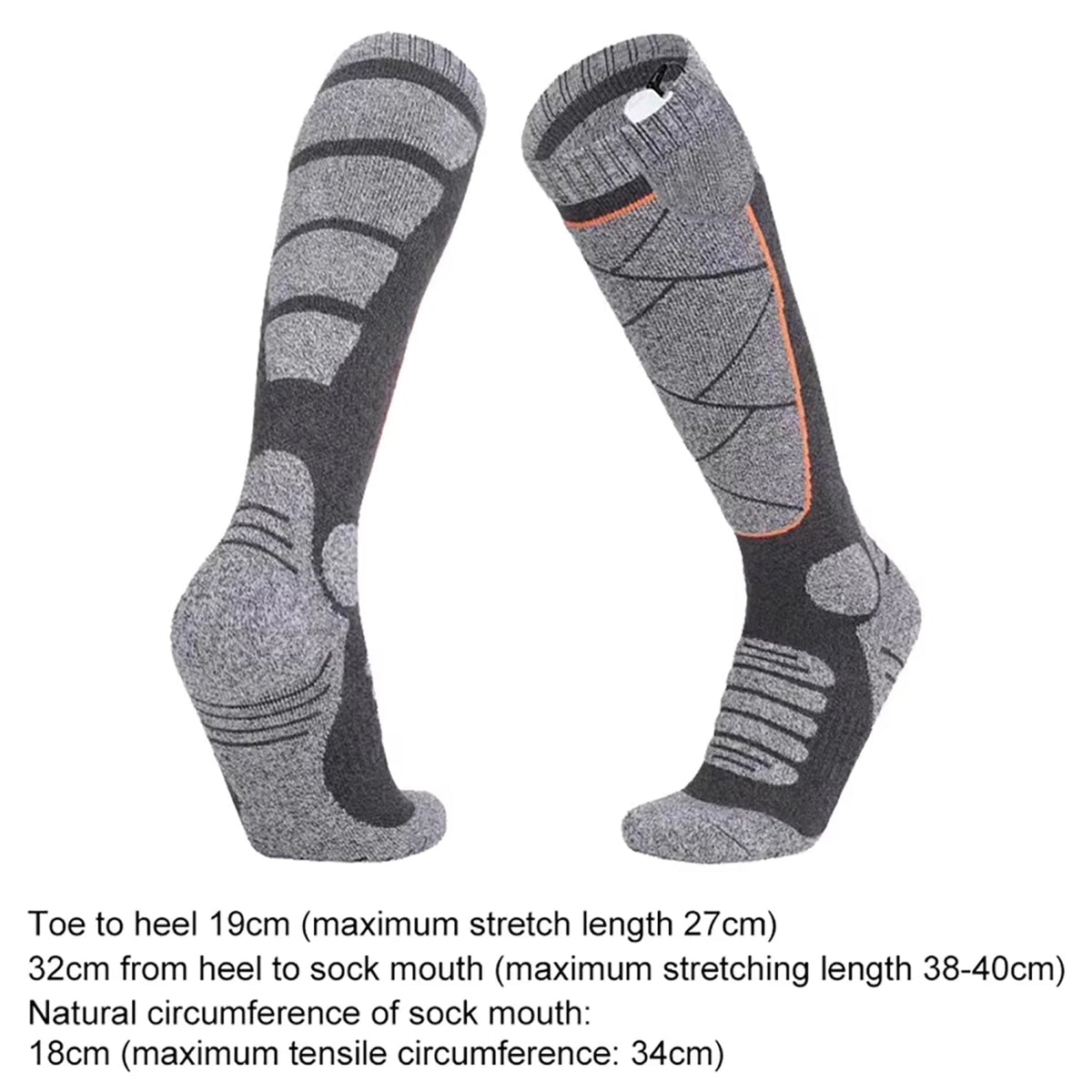 SkiHeati Rechargeable Heated Ski Socks for Winter Sports & Hiking