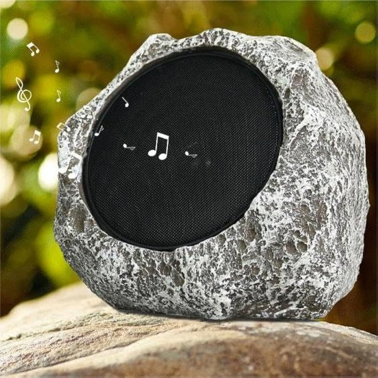 SoniiBloom Solar Powered Rock Speaker for Gardens