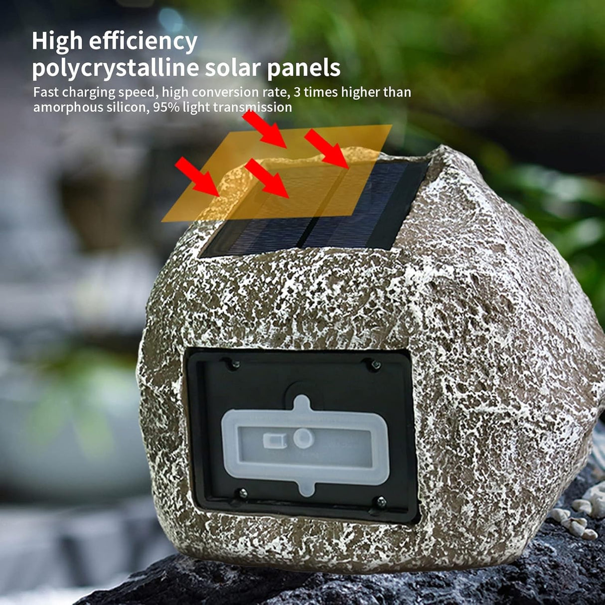 SoniiBloom Solar Powered Rock Speaker for Gardens