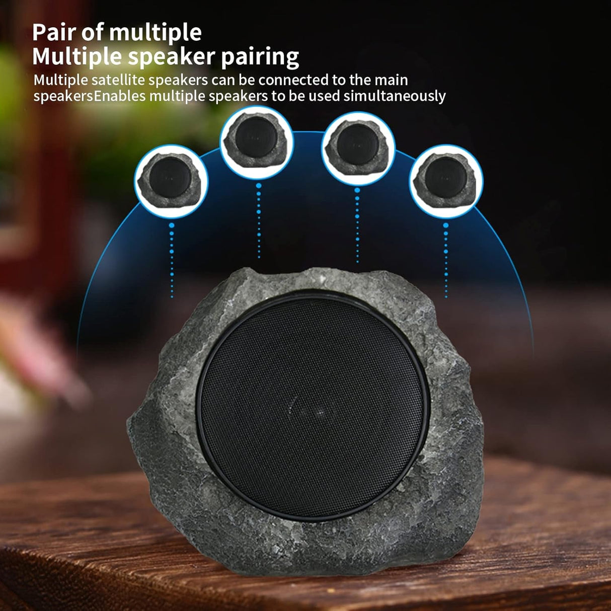 SoniiBloom Solar Powered Rock Speaker for Gardens