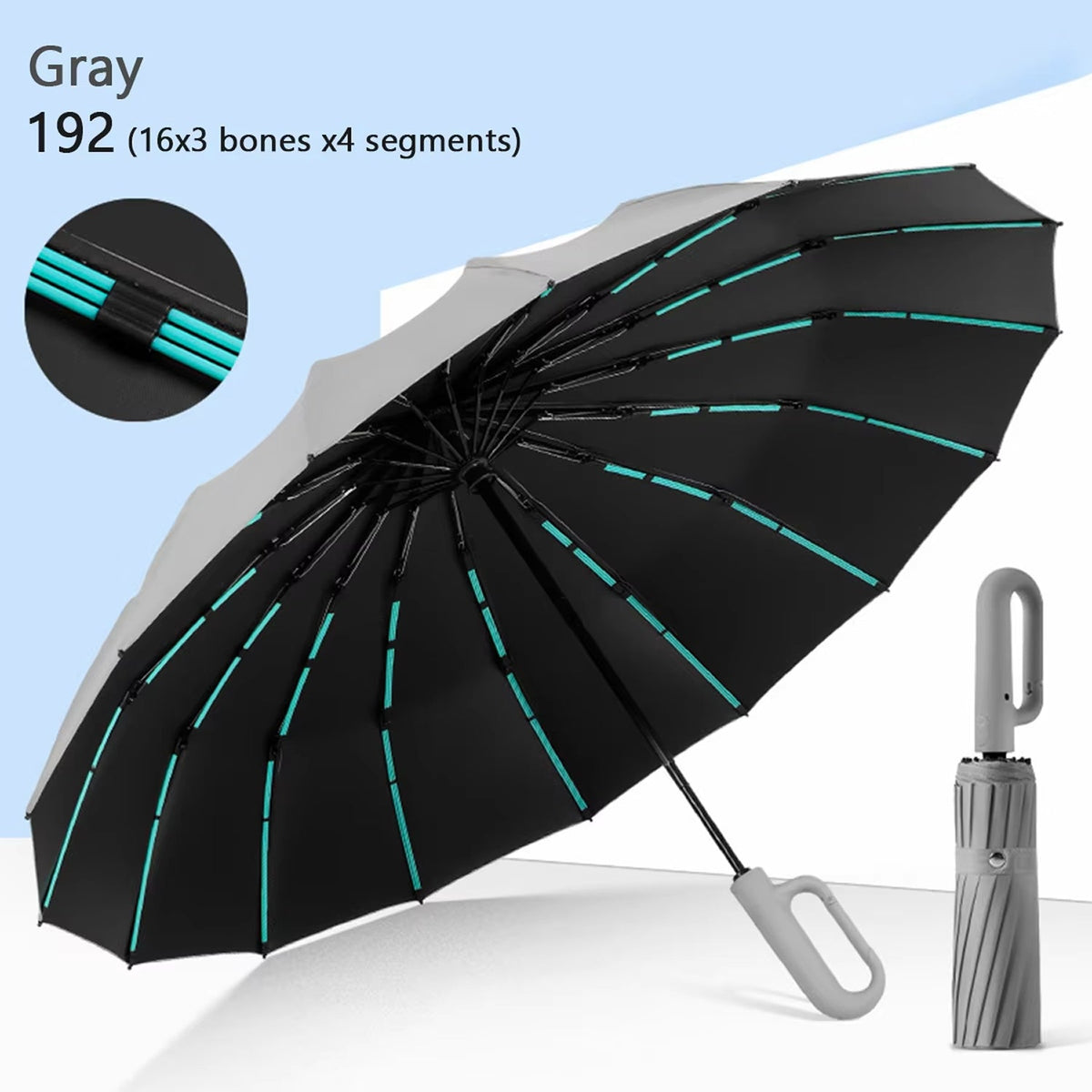 TempoEsta Windproof Storm Umbrella with 47-Inch Canopy