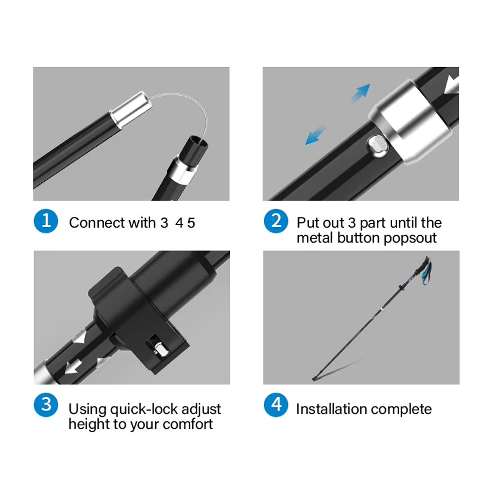 TrailZeni Aluminium Trekking Poles | Lightweight Hiking Support
