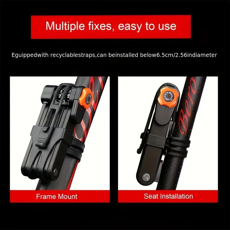 ViosChain High-Security Folding Combination Bike Lock UK