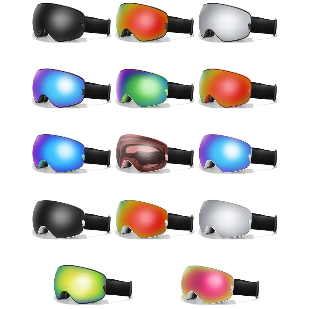 VisoSlax OTG Ski & Snowboard Goggles | Anti-Fog Dual Lens