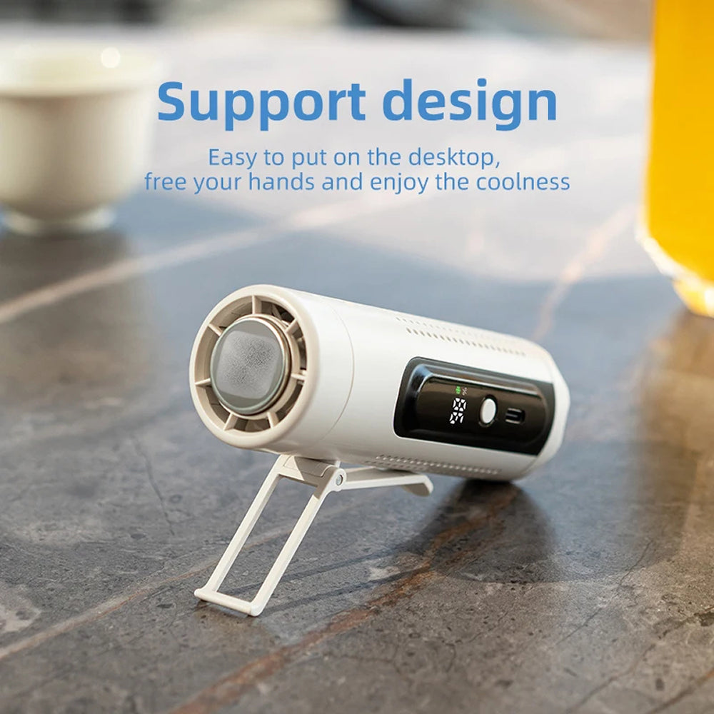 WindyonGo Mini Handheld Fan with Ice Ceramic Cooling Plate