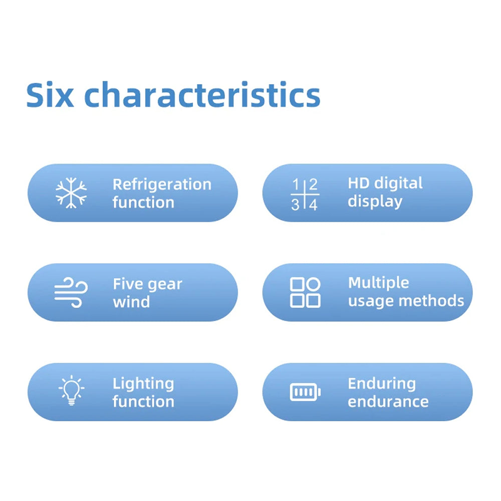 WindyonGo Mini Handheld Fan with Ice Ceramic Cooling Plate