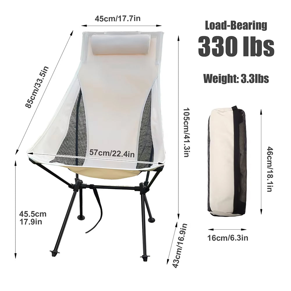 ZipoSeat Lightweight High-Back Camping Chair UK