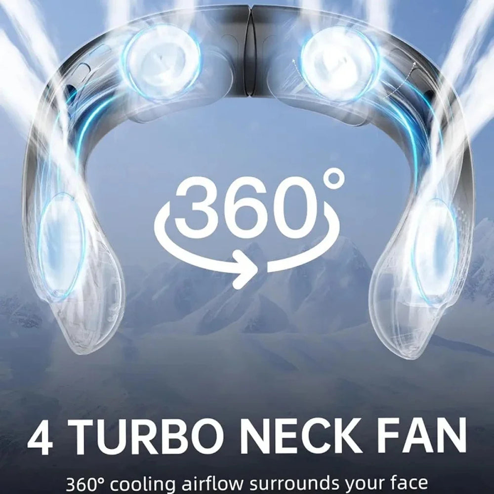 NeckyKool Bladeless Neck Fan for Hands-Free 360 Cooling