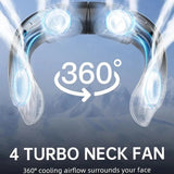 NeckyKool Bladeless Neck Fan for Hands-Free 360 Cooling