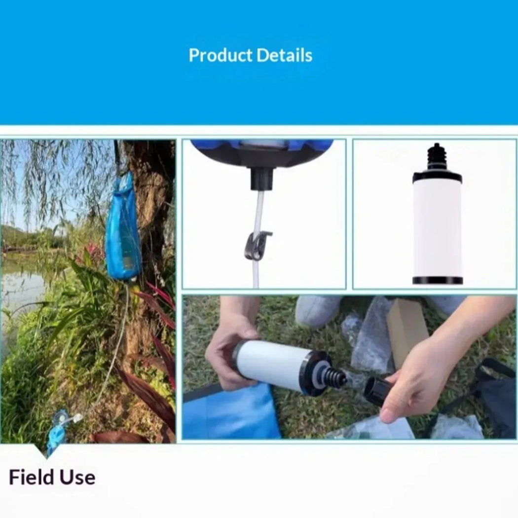 PureDropy Gravity Water Filter System | 10L Ultralight 0.01μm Outdoor Purifier