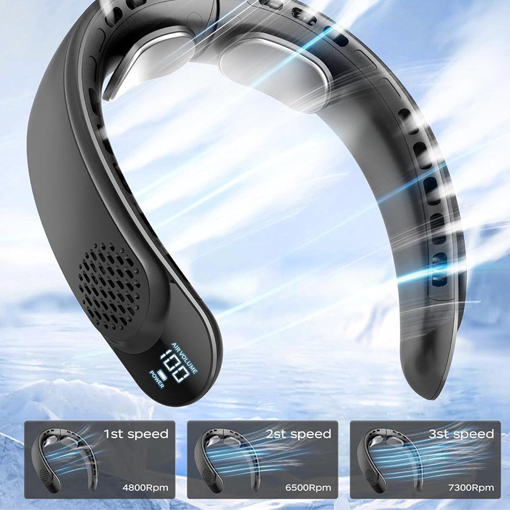 NeckyKool Bladeless Neck Fan for Hands-Free 360 Cooling