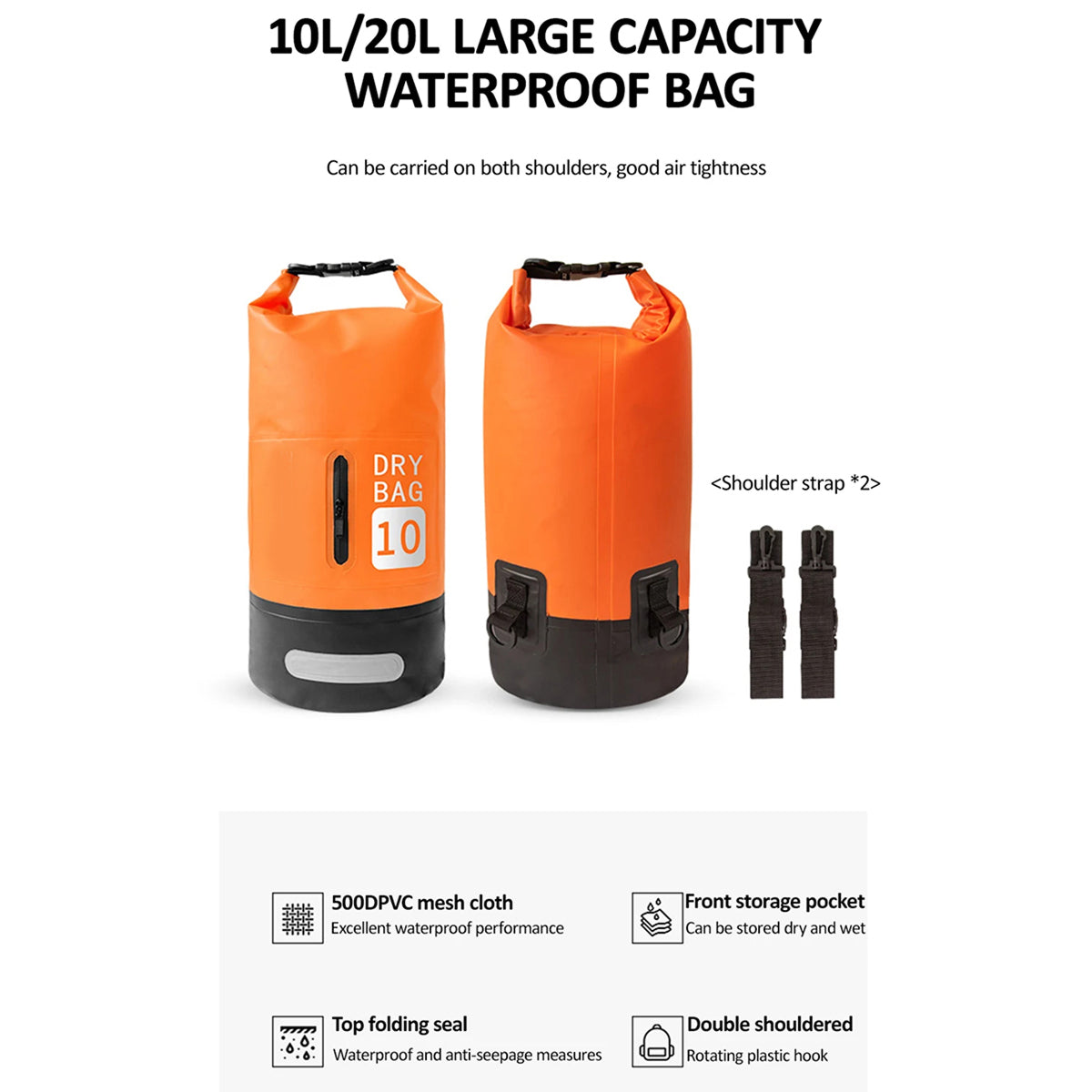 WaveeBack Roll Dry Bag | Waterproof Swimming Backpack