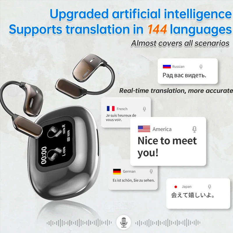 WhisPrax Real-Time AI Translation Earbuds 144 Languages