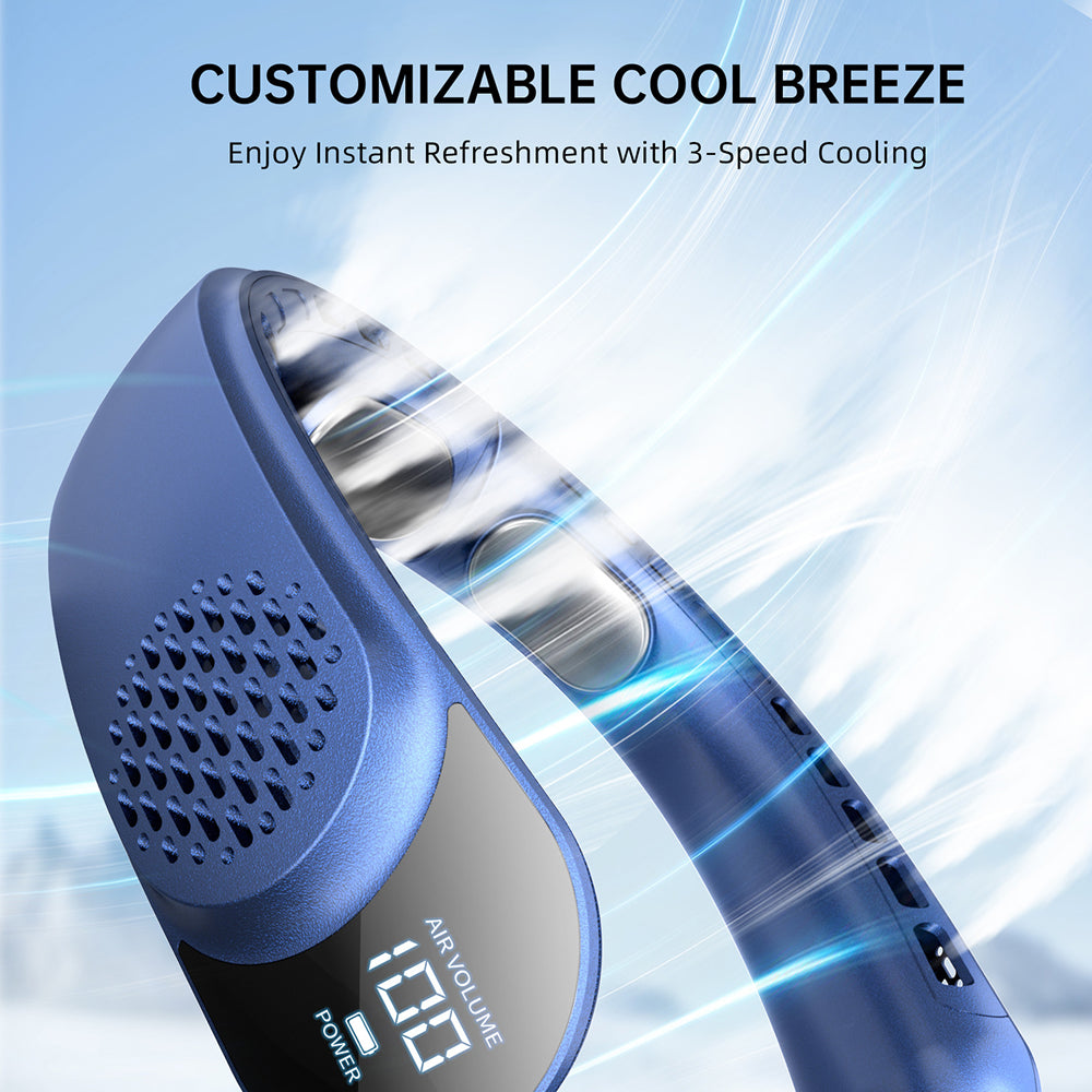 NeckyKool Bladeless Neck Fan for Hands-Free 360 Cooling
