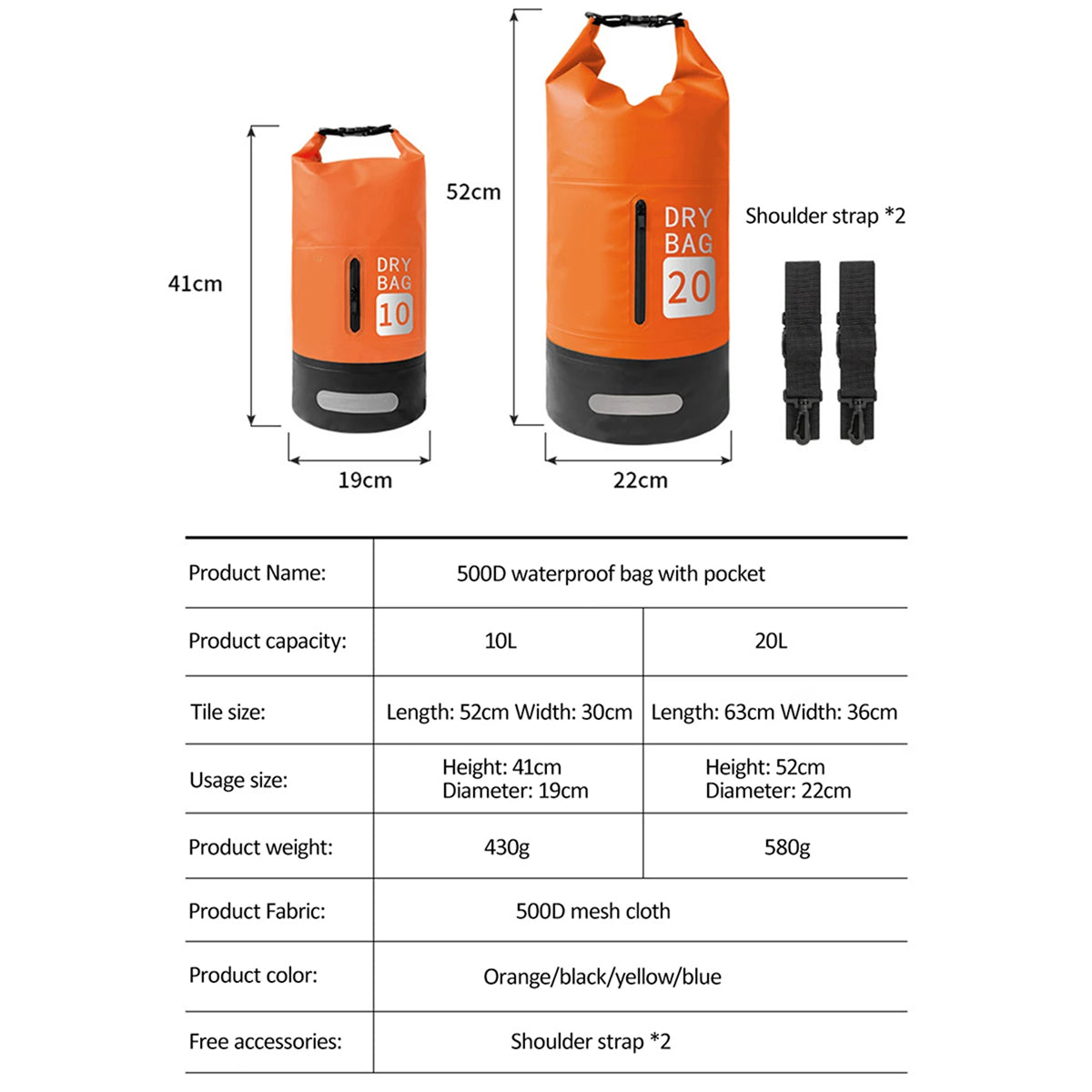 WaveeBack Roll Dry Bag | Waterproof Swimming Backpack
